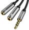 VIOY Headphone Mic Splitter, 3.5mm TRRS Audio Splitter Cable for Headphones Jack Adapter Microphone and Headphone Splitters 2 way Compatible with Xbox One, Laptops, Tablet, Smartphone