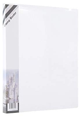 Filexec Products Clamp Binder, Removable Spine Label, Interior Pocket, Translucent Clear of 12 (50640-61123)
