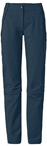 VAUDE Damen Women's Farley Stretch Capri T-zip Pants Iii Hose, Dark Sea, 46 EU