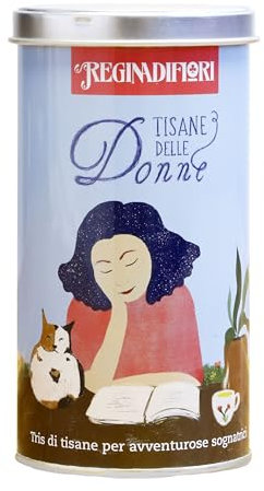Regina di Fiori - Tisane delle Donne. Lattina Decorata con 12 Filtri Assortiti da 3g