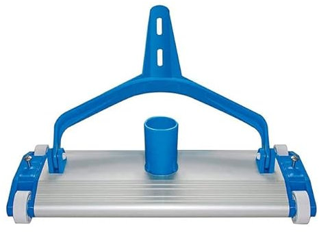 Suinga Limpiafondos Aluminio para Piscinas con Cuatro Ruedas y Cepillo de Arrastre. Conexión a Manguera de aspiración. Longitud 45 cm. Terminal 1 1/2
