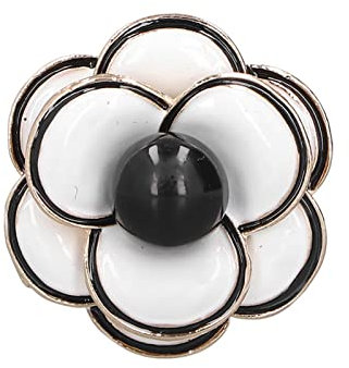 BORDSTRACT Broches en émail de fleurs de camélia pour femmes, accessoires de bijoux de mode pour la décoration de chemises, robes, cardigans et vêtements(Blanche)