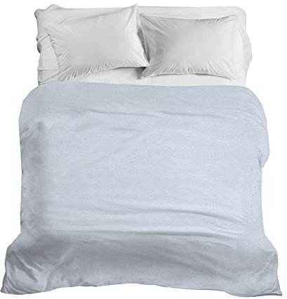 PENSIERI DELICATI Telo Copriletto 260 x 280 cm, Telo Singolo 100% Cotone Pique, Ideale Come Telo Arredo, Coperta Salva Letto 2 Piazze, Fantasia Dublino Azzurro, 100% Made in Italy