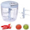 Hachoir Oignon Manuel, Hachoir Ail 900ml De 5-Lames, Pour Oignon Salade,Pesto, Persil, Saucisson/Machine à Couper Noix, Vanille, Legumes, Salade & Fruit (Bleu)