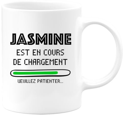 quotedazur - Mug Jasmine Est En Cours De Chargement Veuillez Patienter - Blanc/Céramique