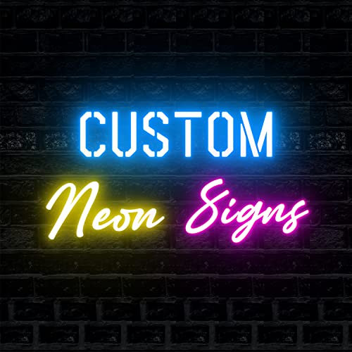 Personalizado letrero de neón luminoso LED, Letrero de luces de neón grande personalizado para boda, Fiesta de cumpleaños, Bar, Cuarto, Decoración hogareña(100 cm, 1 líneas de texto)