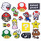 16Pcs Mario-Aufnäher zum Aufbügeln,Flicken zum Aufbügeln,Patches zum Aufbügeln,Jeansflicken Draufbügeln,Bügelbilder für Textilien Kinder,Super Mario Bros ​Videospiele Bestickt,Aufnäher für Kleidung