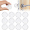 Vicloon Door Stopper, 12Pcs Wall Door Handle Stopper, Silicone Transparent Round Wall Protector, Self-Adhesive Door Stops Door Handle Bumper Pads for Wall, Fridge, Cabinets (1.57inch)
