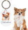 Splosh Porte-clés personnalisé pour animaux de compagnie,Porte-clés pour chiens,Cadeaux personnalisés,Porte-clés pour amoureux des chiens,Accessoires pour chiens, multicolore, S