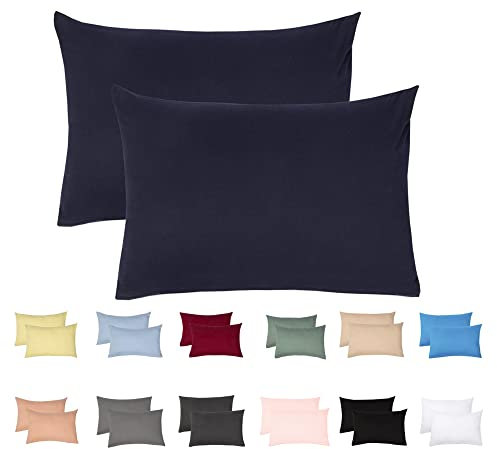 Livessa Kissenbezug 50x70 2er Set - Verdeckter Reißverschluss an der Langen Seite, Kopfkissenbezug aus%100 Baumwolle Jersey Stoff, Ultra weich und atmungsaktiv, Oeko-Tex Zertifiziert