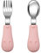 Ensemble de Cuillères à Fourchette pour Bébé，ensemble de 2 ustensiles pour bébé en acier inoxydable, couverts pour le sevrage et l'apprentissage des enfants (paquet de 3)