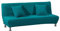 Meigeh Sofabezug ohne armlehnen Stretch Armlose sofaüberwurf Sofahusse Ohne Armlehne 2 sitzer Sofa Abdeckung Schlafsofa bezug Saphirblau, kein Kissenbezug