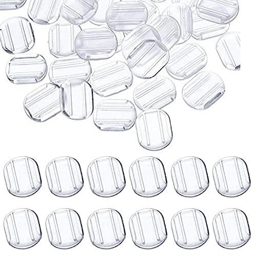 XPEX 50 Stück Ohrringpolster aus Silikon,Transparent Ohrring Kissen Silikon,Schoner für Ohrläppchen,Polster Transparent