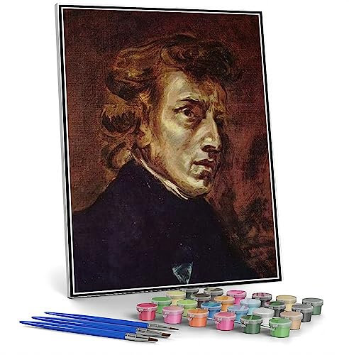 Zahlenmalerei für Erwachsene Frederic Chopin Gemälde von Eugene Delacroix Arts Craft für Heimdekoration