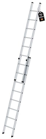 PROREGAL Sprossen-Schiebeleiter 2-teilig ohne Traverse 2x8 Sprossen | Leiter, Teleskopleiter, Trittleiter, Bockleiter, Sprossen-Doppelleiter