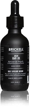 Brickell Men Aceite de argán para cabello, Natural y Orgánico, tratamiento capilar ligero, 59 ml, Perfumado