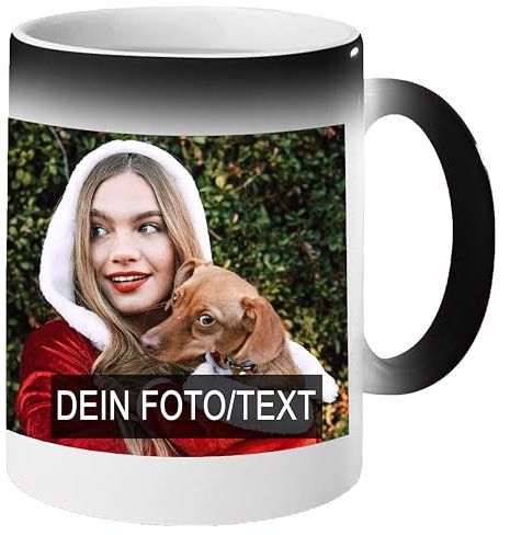 Tasse mit Foto/Text Bedrucken Lassen Fototasse Personalisieren (Zaubertasse)