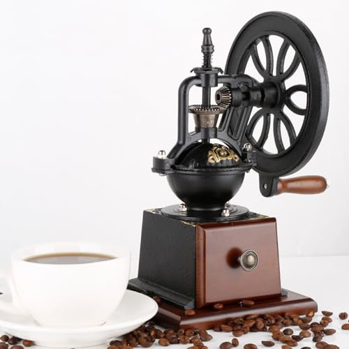 Moulin à café manuel rétro, moulin à main à l'ancienne, épaisseur réglable, poudre de grains de café maison, outils de cuisine ménagers,A