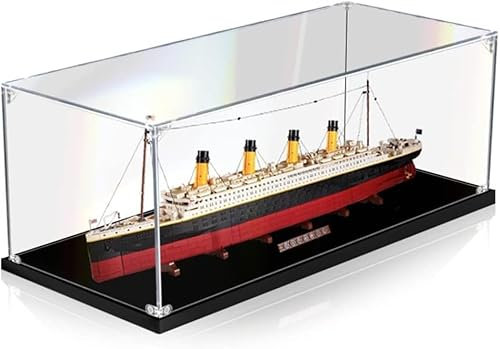 Caikbms Vitrine Kompatibel Mit Lego Titanic (10294), Staubdichte Vitrine Für Modelle, Sammlerstücke (Nur Vitrine) B,2mm
