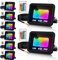 Yakimz 20W LED RGB Strahler Außen 8PCS, Dimmbares Außenstrahler, RGBW Fluter Flutlichtstrahler mit Fernbedienung, Farbwechsel Beleuchtung Flutlicht Scheinwerfer für Halloween Garten Party Hinterhof