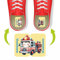 Namensaufkleber Set für Schuhe - individuell personalisierte Etiketten mit Wunschname -links rechts Aufkleber - Kinder Aufkleber mit Wunschtext für Schuhe (Feuerwehrmann)
