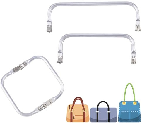 Yuaiosn 3 Stück Taschenbügel, Taschenrahmen Verschluesse, Taschenrahmen Kuss, Interner Drahtrahmen, Geldbörse Rahmen Metall U Förmige Griffe Rahmenersatz