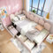 Bett 90x200 Schlafsofa mit bettkasten Polsterbett Einzelbett mit Schubladen, Stauraumbett Samt Daybett Tagesbett 90x200 mit Lattenrost Jugendbett und Erwachsene Kinderbett,Rosa(Ohne Matratze)