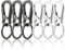 SPOKKI 6 Pcs Mousqueton Porte Clé en Métal, Amovible Mousqueton Fixation Porte-clés pour Accrocher dans Le Sac à Dos, Porte Clef Mousqueton Antirouille de Haute Qualité(3 Gris-Noir + 3 Argent)