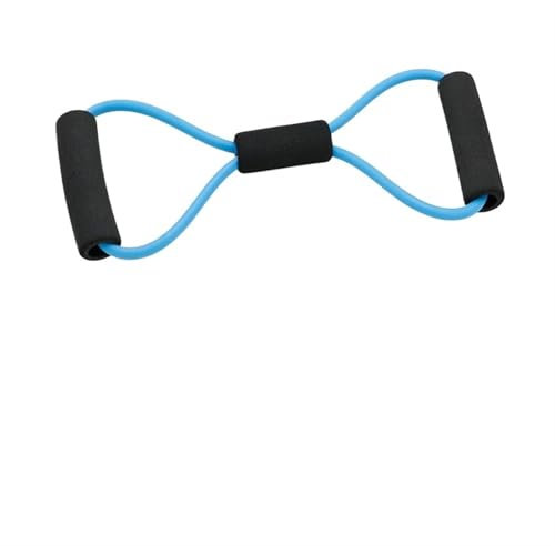 NihaoWXM 8 Wort Fitness Yoga Zahnfleisch Widerstand Gummibänder Fitness Gummiband Fitnessgeräte Expander Workout Gym Übung Zug FitnessbäNder(Blue)