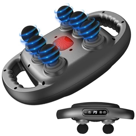 6-Kopf Massagepistole, 9 Stufen & 9 Modi – Elektrisches Massagegerät für Beine, Arme, Taille, Rücken, Gesäß – Ganzkörper-Muskelentspannung,Geschenke zum Vatertag, Frauen, Männer