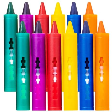 12 Stück Badezimmer-Buntstifte Für Kinder, Push-And-Pull-Buntstifte, Mehrfarbige Buntstifte, Zeichenstifte, Kinder-Badespielzeug, Badezimmer-Graffiti-Zubehör