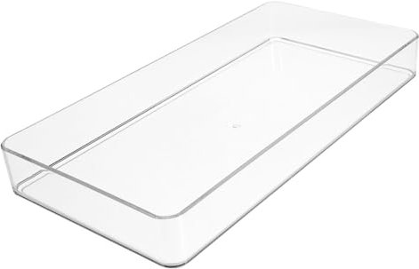 HOLIDYOYO Aufbewahrungsbox Für Transparente Kunststoff-Organizer Für Besteck Utensilien Und Büromaterialien Vielseitig Abnehmbar Und Stapelbar Für Küche Büro Und Bad