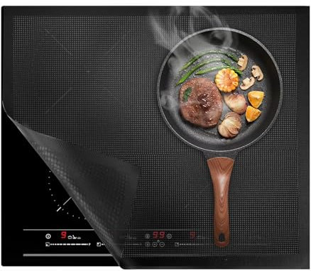 60x52cm Alfombrilla Protectora para Cocina de Inducción Protector Placa Induccion Protector de Placa de Induccion Magnética Estufa de Inducción Esterilla Protectora de Inducción de Silicona