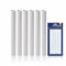 Lot de 6 cache-tuyaux de radiateur de 20 cm de long en plastique PVC à clipser - Installation facile - Pour divers systèmes de chauffage - Blanc