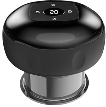 Fesatccoz Masseur Électrique 3 En 1 Avec Ventouses, 12 Niveaux Réglables Ventouses Électriques Appareil De Massage Corporel Outil De Massage Gua Sha Pour Réduction De La Cellulite Et Détente Profonde