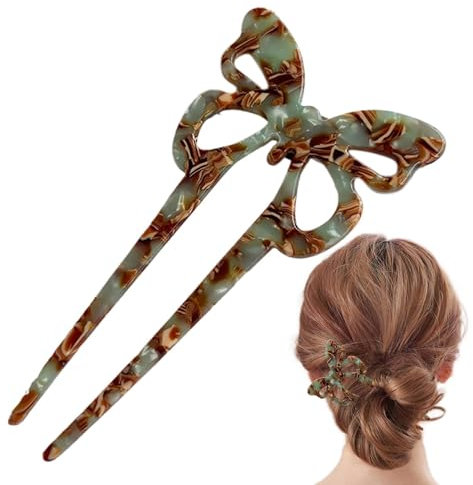 Forchette a U per , forcine per capelli a di U, confezione da 2 forcine francesi per francesi, forcine in acetato di metallo, accessori per acconciature per donne e ragazze, sottili e