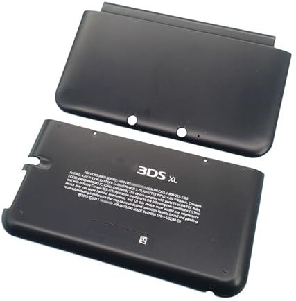 Hzxkqmil Carcasa Delantera y Trasera de Repuesto para Nintendo 3DS XL Consola, Placas de Cubierta Superior e Inferior Placa DIY A/E Accesorios para 3DSXL (Negro)