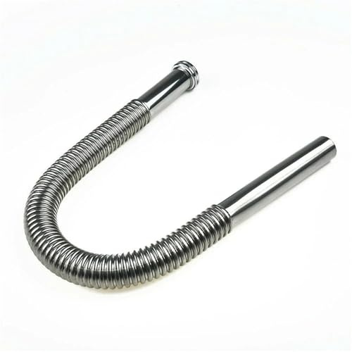Abflussrohr, Spülbecken-Abflussrohr, 1 Stück, Edelstahl, Badezimmer, 80 cm, Edelstahl-Spülbecken-Siphon, Abflussrohr, Flexibles Rohr, Schlauch, silberfarben, Küchenarmatur(50cn)