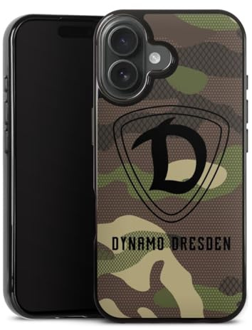 Silikon Hülle kompatibel mit Apple iPhone 17 Case schwarz Handyhülle Camouflage SGD SG Dynamo Dresden