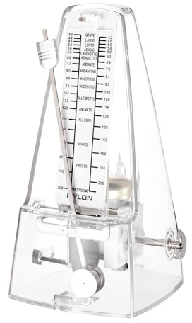 QUARKZMAN Mechanisches Metronom Hohe Genauigkeit Musiktimer Transparent | Universelles Metronom, Für Piano Gitarre Violine Ukulele