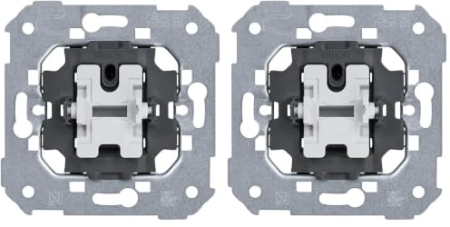 SIMON - Mecanismo Conmutador Cruzamiento, Serie 75, Compatible con Tapas de las Series Simon 75, 31, 82 y 88, Apto para Interiores (IP20), Fácil de Instalar, 10AX 250V (Paquete de 2)
