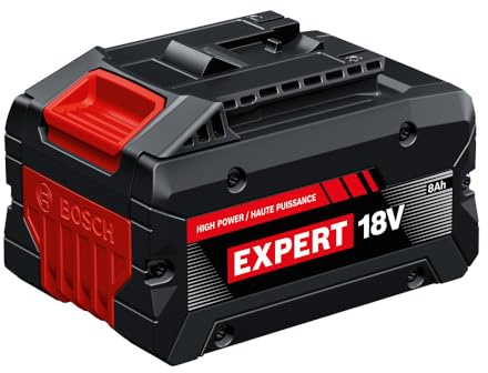 Bosch EXBA18V-80 Expert 18V 8 Ah Hochleistungsakku mit High-Power Tableless-Zellen, CoolPack™ 2.0-Technologie und AMPShare™ Systemkompatibilität