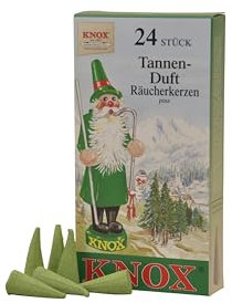 Rudolphs Schatzkiste Zubehör Knox Räucherkerzen Tannenduft (24) NEU Erzgebirge Räucherkegel