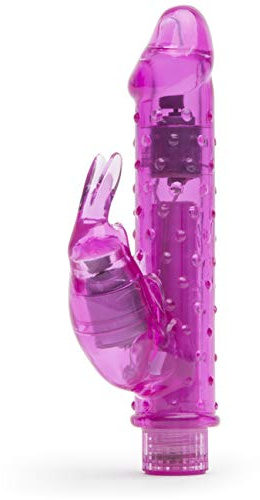 Lovehoney Textured Rabbit Vibrator Dual Stimulator Adult Toy for Women Pink | 4.5 Inch, Waterproof, G Spot, Beginner, Clitoral Stimulator Toy, Easy to Use Multispeed Adult Sex Toy, for Couples