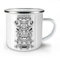 Wellcoda geistig Totem Mode Emaille-Becher, Bali - 10 Unzen-Tasse - Kräftiger, griffiger Griff, Zweiseitiger Druck, Ideal für Camping und Outdoor