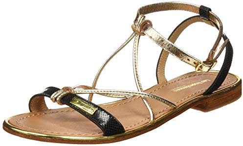 Les Tropeziennes Femme Hirondel Chaussures-femmes Chaussure-de-loisirs Nu-pieds-et-sandales, Noir Noir Or 610, 39 EU