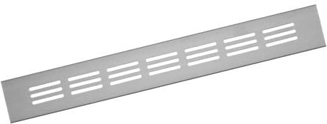 40x300mm Rejilla de Ventilación de Aluminio para Muebles - Rejilla Plateada para Puerta, Armario, Radiador