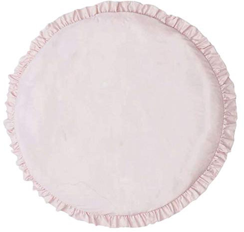 Krabbeldecke für Baby, Rosa Krabbeldecke Kinder Spieldecke Baumwoll Weicher Teppich Kissen Runde Decke