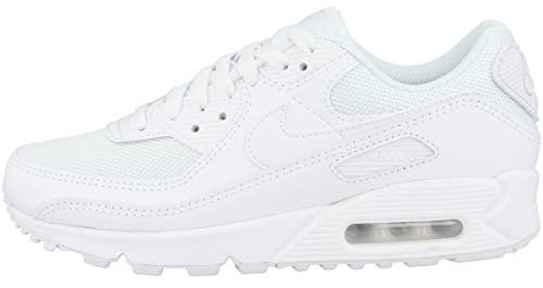Nike NIKE AIR MAX 90 WOMEN'S SHOE, Women’s Running Shoe, White White White Wolf Grey, 4 UK (37.5 EU)