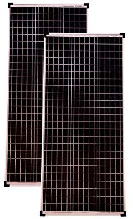93098 Lot de 2 panneaux solaires 100 W mono 36 V 1130 x 505 x 30 mm photovoltaïque